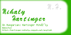 mihaly hartinger business card